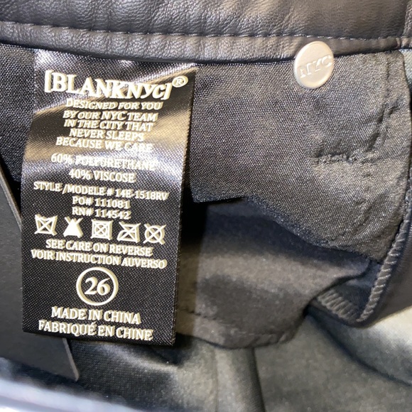 NWT Blanknyc Vegan Leather Pant in Boom Bap. - Picture 10 of 16